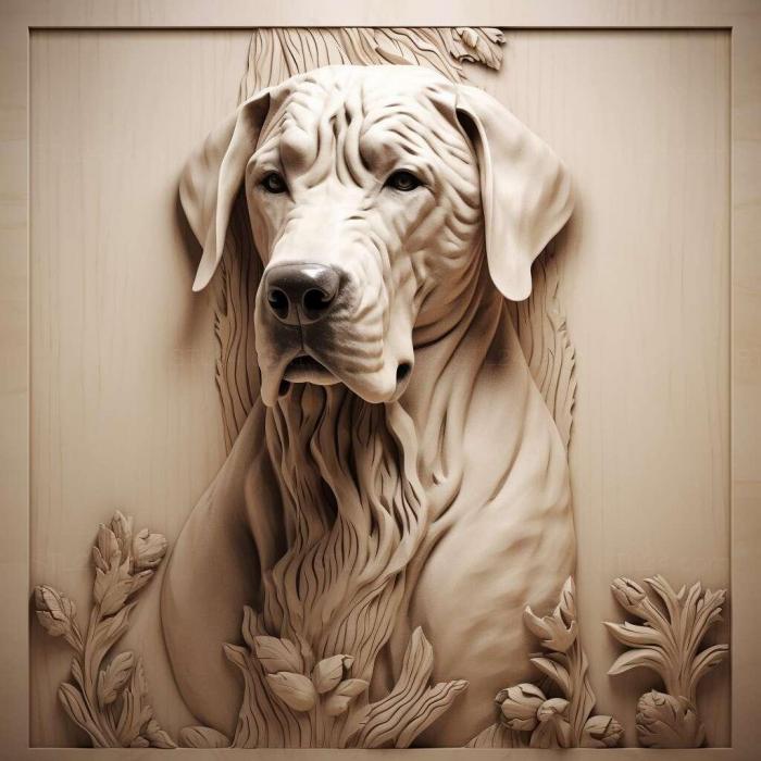 Nature and animals (Great Dane dog 3, NATURE_6691) 3D models for cnc
